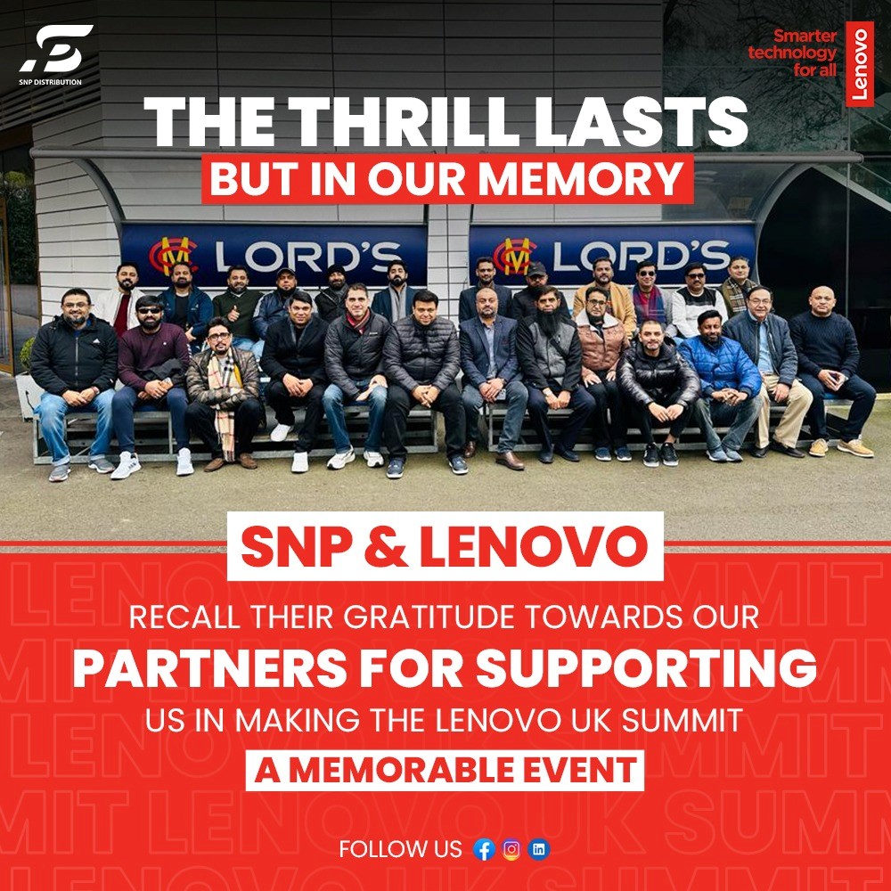 SNP Distribution together with Lenovo hosts Top Performers Partner London-UK Summit